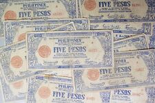 (1) 1942 Philippines ~ Mindanao 5 Pesos ~ WWII Emergency Currency ~ VG ~ M13 picture