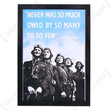 WW2 RAF Framed Print - Battle of Britain Poster Framed Historical A4 Gift NEW picture