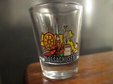 Vtg MASSACHUSETTS Enameled Shot Glass Collectible Souvenir Barware picture