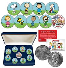 PEANUTS GANG Snoopy 1976 IKE Eisenhower US Dollar 9-Coin Set with Box picture