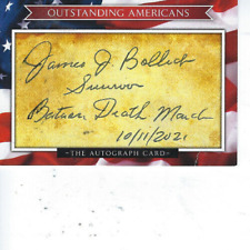 JAMES M. BLAINE SIGNED OUTSTANDING AMERICANS AUTOGRAPH CARD - WW2 USMC IWO JIMA picture