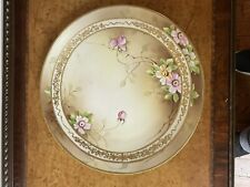 Antique Japanese Nippon Hand Painted 10 Inch Floral Plate picture