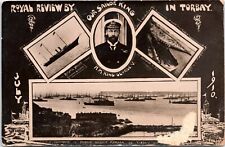 RPPC Royal Review Torbay, Sailor King George V- 1910 Postcard Eyewitness Message picture