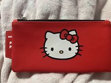 hello kitty sanrio red face accessory cute double sided pencil pouch picture