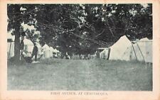 Chautauqua NY New York Institution Lake Camp Tents Bible School Vtg Postcard B32 picture