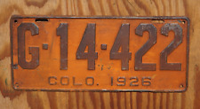 1926 Colorado GUEST License Plate - Original Paint picture