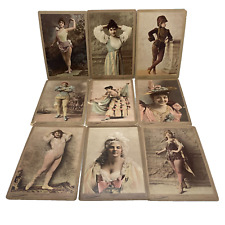 Lot 9 Different Newsboy Tobacco Cabinet Cards Woman Actresses Montague Selwick picture