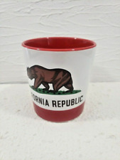 California Republic Bear Large 16oz Coffee Tea Mug Green Brown Red Star Scene picture