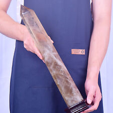 5.35LB Natural Yellow crystal Column Magic Wand Obelisk Point Reiki Healing picture
