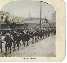 World War One, On the March in the Army, c1918 Stereoview/Stereograph Card picture