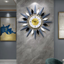 23.6 Inch Large Starburst Metal Wall Clock Europe Style Wall Art Decor Modern picture