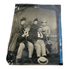 Sixth Plate Tintype, Daguerreotype of Group Family Mother Daughter Father Sons picture