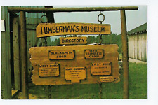Lumbermans Museum Sign Postcard Patten Maine Unposted picture