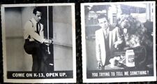 1966 vintage 2pc GET SMART QUIZ TRADING CARDS #26 #30 talent associates picture