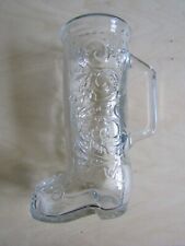 Vintage Cowboy Boot Drinking Glass/Mug With Handle - Scroll Design - 8 inches picture
