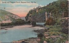 Postcard Bridge + Potomac River Harpers Ferry West Virginia VA  picture