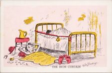 William Standing Comic The Iron Curtain Marriage Man Woman Sleeping Postcard H48 picture