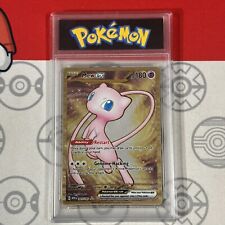 🏆 Collectors Grade 10 Pokemon 151 Mew EX #205/165 Gold Metal Ultra Graded Card picture