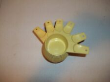 Vintage Tupperware Set 6 Gold Yellow Nesting Measuring Cups 761-5 - 766-5 L@@K picture