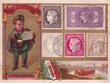 1800's Victorian Trade Card - Shepard Norwell -Christmas World Stamps picture