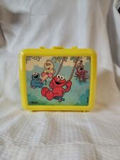 Vintage 1990’s Yellow Sesame Street Lunch Box and Thermos by Alladin picture