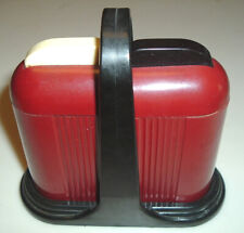 Antique Art Deco Bakelite Salt Pepper Shakers Carvanite picture