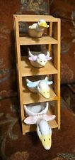 Vtg Set JSNY Geese Goose Measuring Cups Scoops W Rack picture