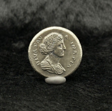 Rare Wonderful Ancient Roman Empire Queen Face Silver Plated Unique Big Coin picture
