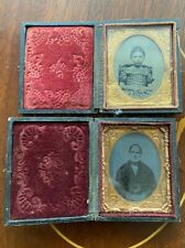 Daguerreotype Antique Portrait Photographs Young Man and Young Girl picture