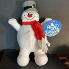  Frosty The Snowman 8 Inch Very Soft Plush.Wjite With Red And Gray picture