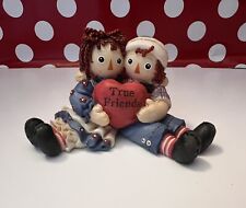 Vintage Raggedy Ann and Andy Figurine ~ True Friends ~ Enesco ~ Heart picture