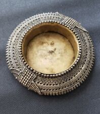 Antique Brass Dhokra Damar Ashtry/catch-all. Repurposed Ankle Bracelet  picture