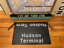 1969 NY SUBWAY ROLL SIGN HUDSON TERMINAL WORLD TRADE CENTER PARK PLACE RADIO ROW picture