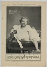 1899 Mellin's Food Co. Ad: Vernita McCollough, Los Angeles - Mellins Food Baby picture