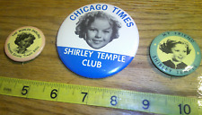 3 different vintage Shirley Temple  pinback buttons my friend the world's darlin picture