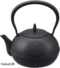 Hello Kitty Ikenaga Tekko Nanbu Iron kettle 1.2 L Tea Ironware Black  Japan NEW picture