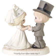 ღ New PRECIOUS MOMENTS DISNEY Figurine HAPPILY EVER AFTER Mickey Minnie Wedding picture