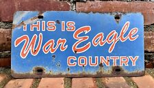 Vintage Metal Auburn University This Is War Eagle Country License Plate Tag picture