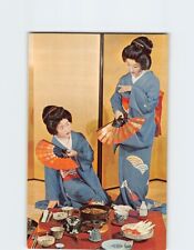 Postcard Geishas preparing sukiyaki dinner, Tokyo, Japan picture