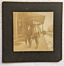 Antique Cabinet Card Magee Shop Jam Street View 2 Gentleman Walking picture