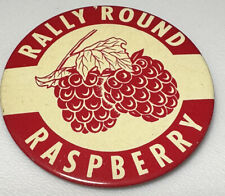 Vintage Raspberry Rally Bush Fruit Plant Green Duck Chicago Pin Pinback Button picture