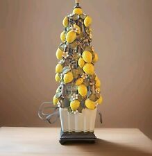 Gorgeous Lemon Tree Majolica Lamp Capodimonte Italian 1960s Lamp picture
