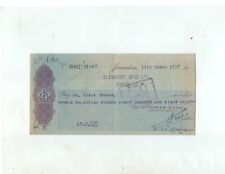 1937 check document from Ottoman Bank & Klingers Bank Jerusalem Israel Palestine picture