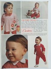 1966 Carter's children's girls boys Country Cousins clothing vintage ad picture
