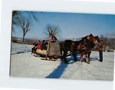 Postcard Old fashioned sleigh ride, Eastover, Lenox, Massachusetts picture