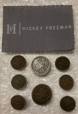 Hickey Freeman Blazer Button Set Of 8 Solid Brass Horse & Rider picture
