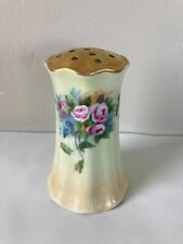 Antique R&S Germany Porcelain Hat Pin Holder with Roses / Floral Pattern picture