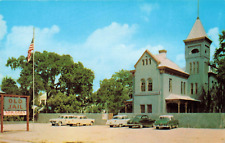 St Augustine FL Florida, Old Jail Building & Sign, Old Cars, Vintage Postcard picture