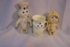 Vintage 1971 Pillsbury Doughboy Poppin Fresh 3 pc Boy , Girl and Cup picture