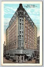 Hotel Breslin, Old Cars, Carriage, New York City, New York 1920s Postcard S4324 picture